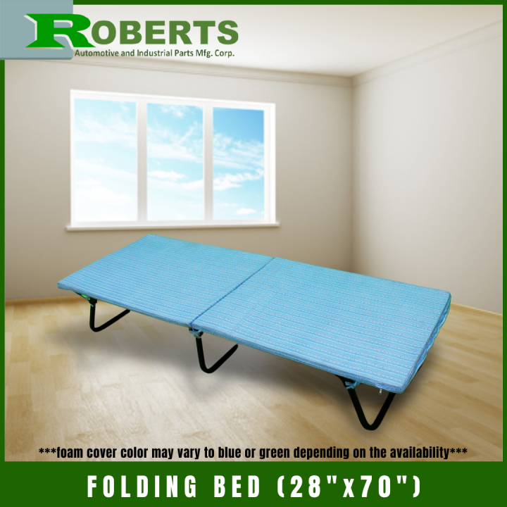 HEAVY DUTY FOLDING BED WITH HIGH DENSITY FOAM 28 INCHES BY 70 INCHES