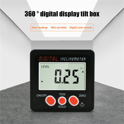 0-360 ° ดิจิตอล inclinometer ไม้โปรแทรกเตอร์อิเล็กทรอนิกส์ดิจิตอลเอียงกล่องมุม Meter g Auge แม่เหล็กฐาน