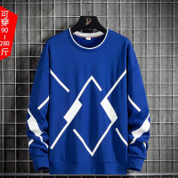 เสื้อสเวตเตอร์ Klein Blue สำหรับผู้ชายเสื้อตัวในแขนยาวทรงหลวมพิเศษไซส์ใหญ่พิเศษสำหรับฤดูใบไม้ผลิและฤดูใบไม้ร่วงแบบใหม่ปลอมสองชิ้นลำลองสำหรับคนอ้วน