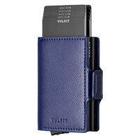 VULKIT Credit Card Holder RFID Blocking Leather Automatic Pop Up Wallet Slim Money Clip Wallet Double Card Case for Men and Women