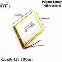 Good Qulity Liter energy battery 3.8V 5000mAH 706075 Polymer lithium ion / Li-ion battery for tablet pc BANK GPS mp3 mp4 LED Strip Lighting