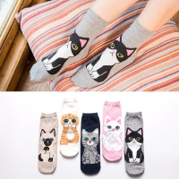 5 Pairs New Cartoon Tube Socks Spring Summer Japanese Korea Ins Harajuku Kawaii Cotton Women Socks Wholesale