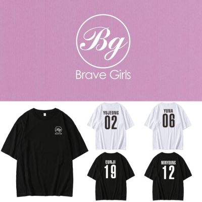 New Korean Fashion K Pop Kpop Brave Girls Menber Name Printed T Shirt Harajuku Streetwear Tee Shirts Female Loose Summer Tshirt