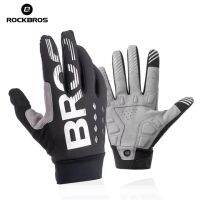 ROCKBROS เต็มนิ้วถุงมือขี่จักรยาน Windproof ความร้อนถุงมือขนแกะที่อบอุ่นรถจักรยานยนต์ถุงมือหิมะเล่นสกีกีฬาถุงมือกีฬา Equipment822