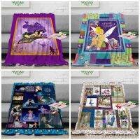 BLANKET 3D เจ้าหญิง Cinderella จัสมิน Tinker Bell Rapunzel ตกแต่งผ้าห่มสำหรับเตียงโซฟาผ้าห่มขนสัตว์เด็กเล็กเด็กผู้หญิงของขวัญคริสต์มาส