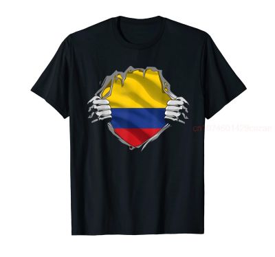 ผ้าฝ้าย 100% Super โคลอมเบีย Heritage Proud โคลอมเบีย Roots Flag เสื้อยืดผู้ชายผู้หญิง UNISEX T เสื้อขนาด S-6XL