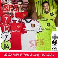 shot goods SFS Top Quality 22-23 MU Man U Soccer Football Jersey S-5XL T-shirt Sport Jerseys Loose Fans Version