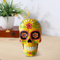 Skull Planter Halloween Dish Statue Sculpture Skeleton Suger Holder Resin Flower Succulents Pot Skeleton Flowerpot Candy Bowl