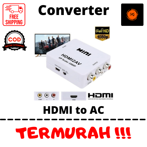TERMURAH! Mini Converter HDMI / Converter PS3, PS4 Ke TV Tabung / Kabel