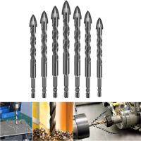 Tile Cross Bit Drill Bits Set Wall Puncher Hard Alloy Bit Ceramic Opener Concrete Triangle For Ceramics Drill Universal Tool Stone Glass Hole F7L1