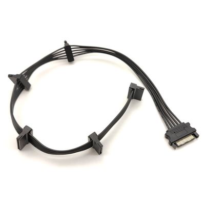 15Pin SATA Power Supply Splitter Cable Hard Drive 1 Male to 5 Female Extension Power Cord for DIY PC Sever