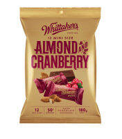 Whittakers Almond &amp; Cranberry Chocolate 180g สินค้านำเข้าจากนิวซีแลนด์