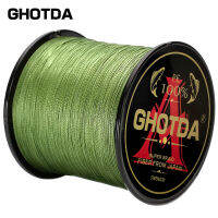 GHOTDA สายถักเปีย 300M 500M 1000M 4 Strands Multifilament Fishing Wire Carp Fishing 10-120lb