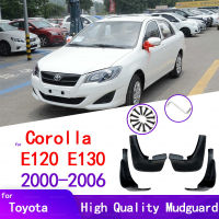 Mud Flaps สำหรับ Toyota Corolla E120 E130 2000 ~ 2006 Mudflaps Splash Guards Mud Flap ด้านหน้าด้านหลัง Mudguards Fender