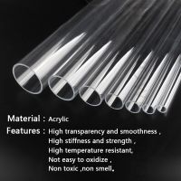 ；【‘； 2Pcs 20Cm Length O.D16-110Mm High Transparent Acrylic Pipe Plexiglass Tube DIY Aquarium Fish Tank Clear Glass Pipe Industry Tube