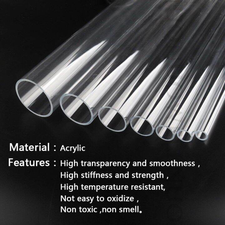 2pcs-length-25cm-o-d16-110mm-high-transparent-acrylic-tube-diy-aquarium-fish-tank-clear-glass-pipe-industry-clear-acrylic-pipe