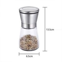 QTCF-Stainless Steel Salt And Pepper Mill Manual Food Herb Grinders Spice Shakers Kitchen Tools Accessories For Cooking
