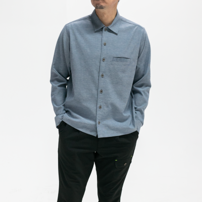 TAKEO KIKUCHI เสื้อเชิ้ตแขนยาว OXFORD UV CUT RELAX OVERSIZE SHIRT