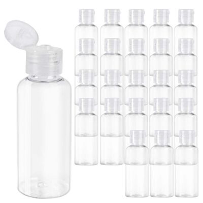 【CW】 50PCS 10/20/30ml Plastic Flip Cap Bottles Shampoo Sample Bottle Dispenser Vials