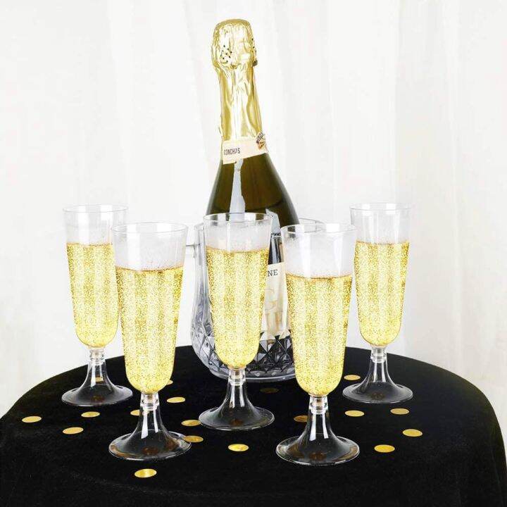 6pcs-plastic-champagne-flutes-disposable-wine-glasses-toasting-flutes-for-birthday-party-wedding-reception-and-other-celetion