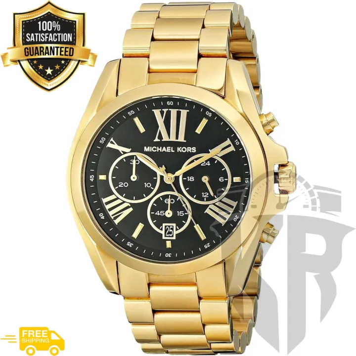 Michael Kors Bradshaw Gold-Tone Black Dial Chrono Active MK Watch for Men  and Women by K&R Shop | Lazada PH