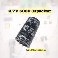 2.7V 500Fตัวเก็บประจุแบบอิเล็กโทรไลติกFarad Capacitor ชิ้นส่วนอิเล็กทรอนิกส์ -แหล่งจ่ายไฟฟ้า2.7V -Farad;500F -วัสดุ:โลหะ -ขนาด60x35x35mm/2.36x1.38x1.38"