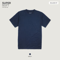 TWENTYSECOND เสื้อยืดแขนสั้น รุ่น Super Soft Cotton Tee - สีกรม / Navy