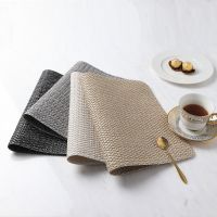 ❍▪㍿ 2022 new Teslin woven pvc placemat home restaurant table non-slip heat insulation pad coaster wholesale