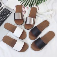 ❃ 2023 summer new Korean style fashion all-match one-word slippers womens flat heel flat bottom beach non-slip sandals and slippers womens shoes