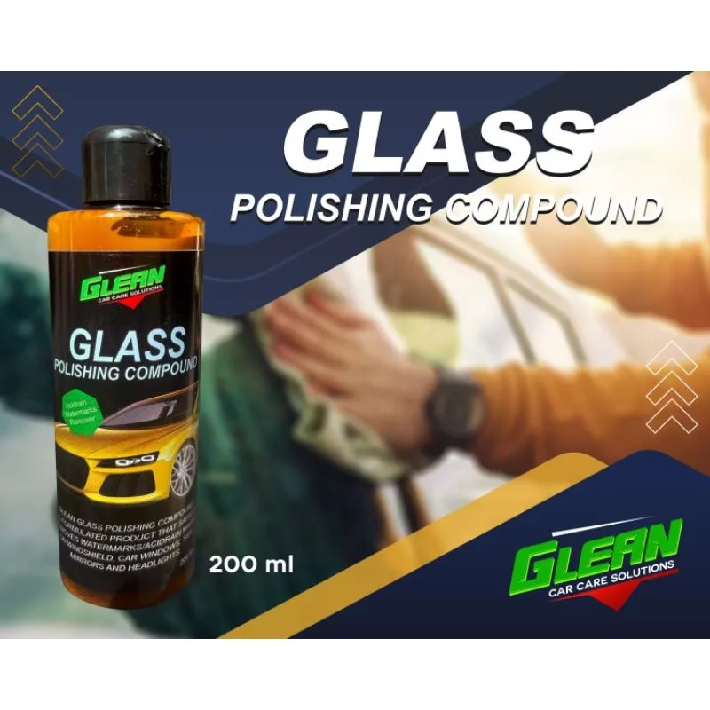 Glean Glass Polishing Compound is formulated to Remove Acidrain