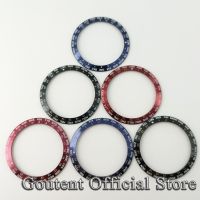 Goutent เคสสีดำสีน้ำเงินสีแดงขนาด38มม. * 30.5มม. ใส่ได้พอดีกับนาฬิกาข้อมือผู้ชายขนาด40มม. สำหรับชิ้นส่วนวงแหวนนาฬิกาข้อมือสำหรับผู้ชาย