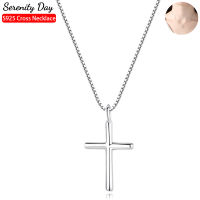 Serenity วัน100 S925เงินสเตอร์ลิงข้ามสร้อยคอสำหรับผู้หญิง crucifix จี้โซ่เครื่องประดับ Fine wholese