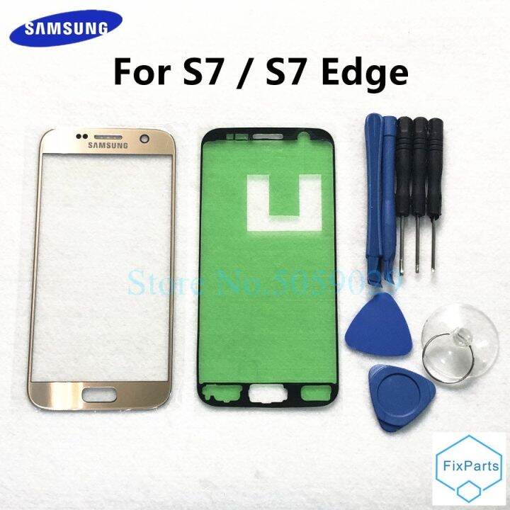 External glass for front glass lens replacement, for samsung galaxy s7