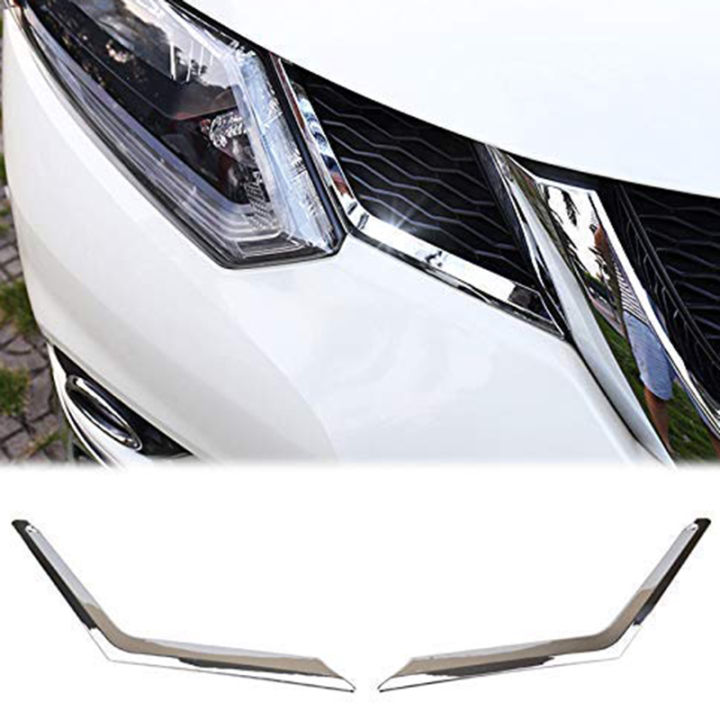 2pcs-chrome-front-mesh-grille-grill-head-light-cover-trim-for-nissan-rogue-x-trail-t32-2014-2015-2016