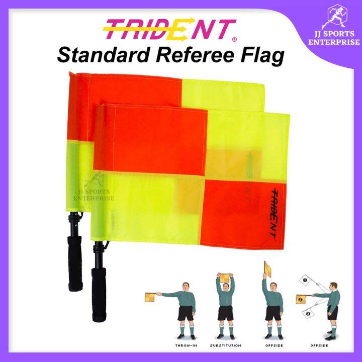 Trident Standard Linesman Flag Soccer Referee Flag Fair Play Sports