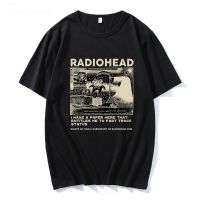 Radiohead เสื้อยืดผู้ชายวินเทจคลาสสิกเสื้อยืดอเมริกาเหนือเสื้อยืดเสื้อยืดคอกลมชายเสื้อร็อคทัวร์ฮิปฮอปใส่ได้ทั้งชายและหญิงเสื้อขนาดใหญ่ผ้าฝ้าย100