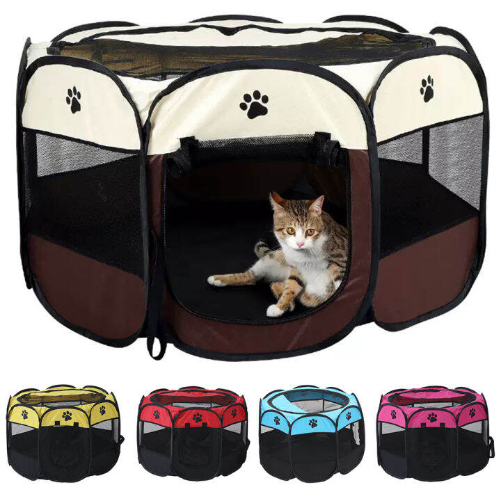 Portable Folding Pet Tent Dog House Octagonal Cage For Cat Tent Playpen ...