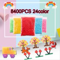 Yantjouet 8400pcs magic Water Sticky Beads 350pcs/color Children Beads 24colors Crystal Color Puzzle Aqua for Kids Gift Toys