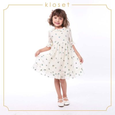 Kloset (AW18 - KD009) Mini Ruffle Dress ชุดเดรสเด็ก เสื้อผ้าเด็ก ชุดเด็ก