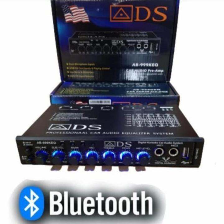 PRE AMP PARAMETRIK ADS AB-999KEQ BLUETOOTH EQUALIZER ADS 999KEQampli ...