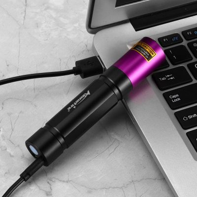 Alonefire SV011 365NM UV Flashlight USB LED Torch Black Light Detector For Food Fungus Detection Travel