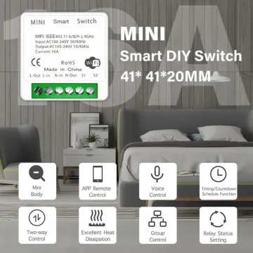 SMATRUL WiFi Dimmer Light Switch, Mini Light Relay Module with Timer