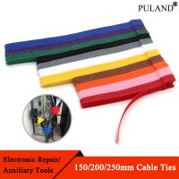 50/100Pcs 150 200 250mm Releasable Cable Ties Plastics Fastening Reusable Cable tie Straps Nylon  Wrap Zip Bundle Bandage Tie Cable Management