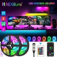 ไฟด้านหลังทีวีแถบไฟ Led RGB USB เปลี่ยนสีของแอป SMD3535/5050แถบไฟ LED RGB ไฟ LED สำหรับห้องปาร์ตี้บ้านห้องนอนตกแต่ง