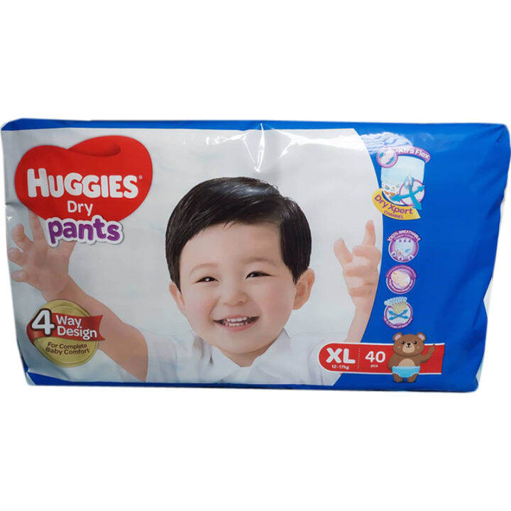 Huggies Dry Pants Diaper XL 40 Pieces Lazada PH