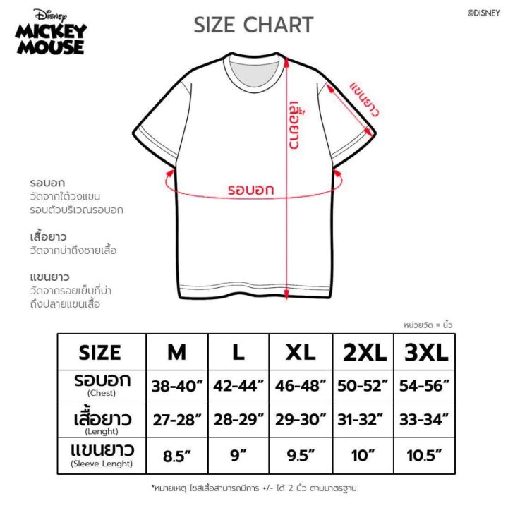 เสื้อยืดการ์ตูน-มิกกี้เมาส์-ลิขสิทธ์แท้-disney-mkx-039-s-5xl