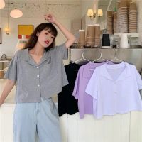 BOUND （in stock）Casual shirt Short Sleeve Crop Top