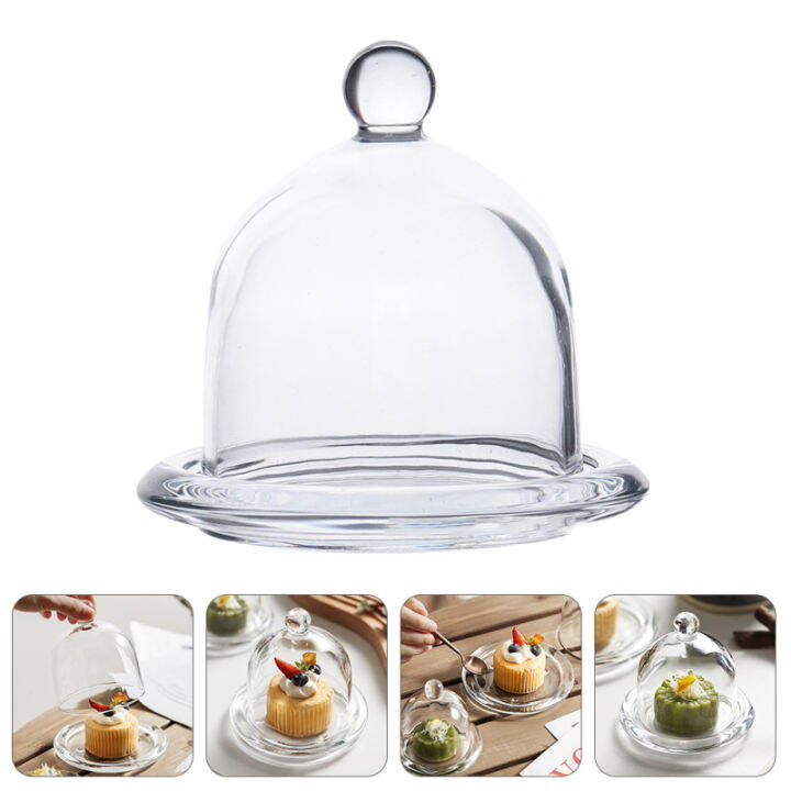 Chaoshihui Display Tray Snack Cover Dessert Stand Tower Glass Cake