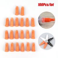 hot【DT】❇✺  100Pcs/pack Syringe Tips Caps Injector Dispenser Dispensing Needle Plug Cap Assortment for Storing Glue Stop