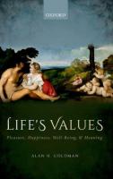 หนังสืออังกฤษใหม่ Lifes Values : Pleasure, Happiness, Well-Being, and Meaning [Paperback]